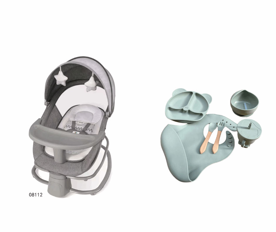 Mastela Baby Bouncer 4 in 1 & طقم سيليكون - Image 4