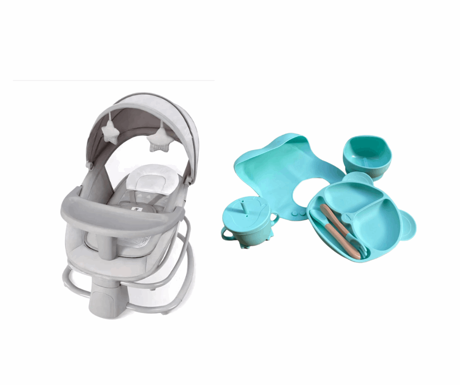 Mastela Baby Bouncer 4 in 1 & طقم سيليكون - Image 10