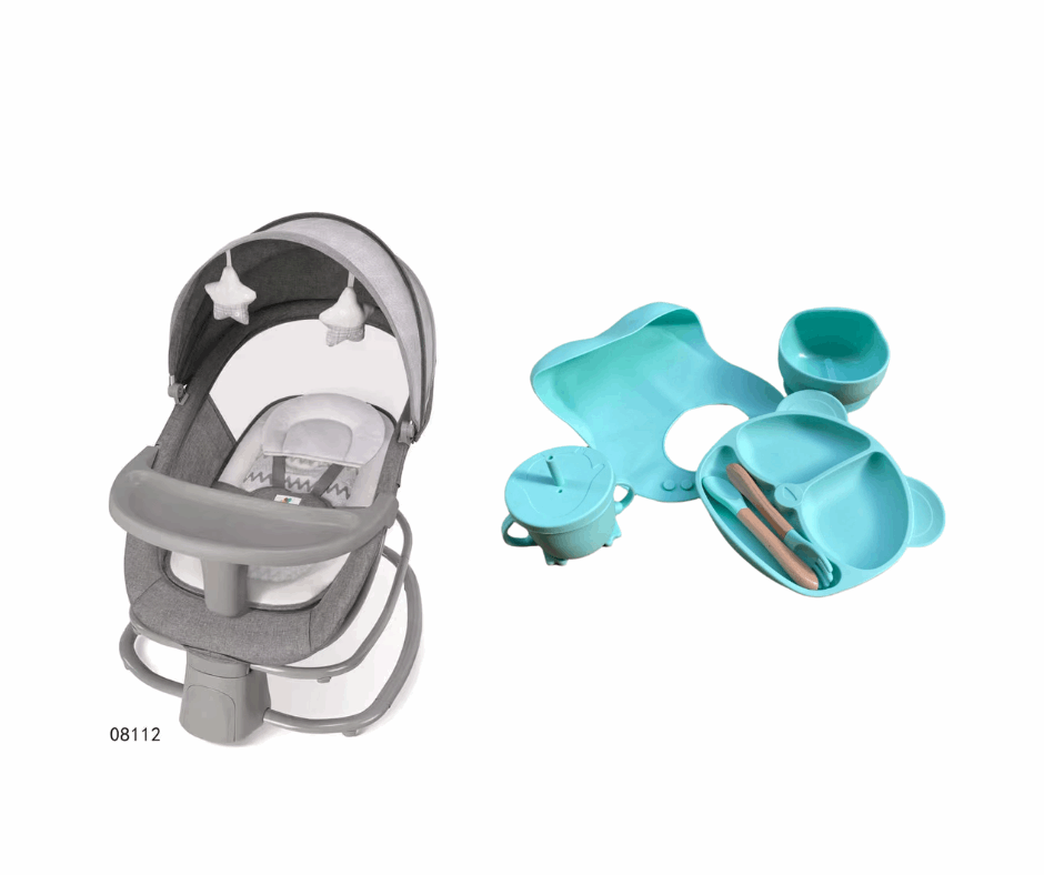 Mastela Baby Bouncer 4 in 1 & طقم سيليكون - Image 5