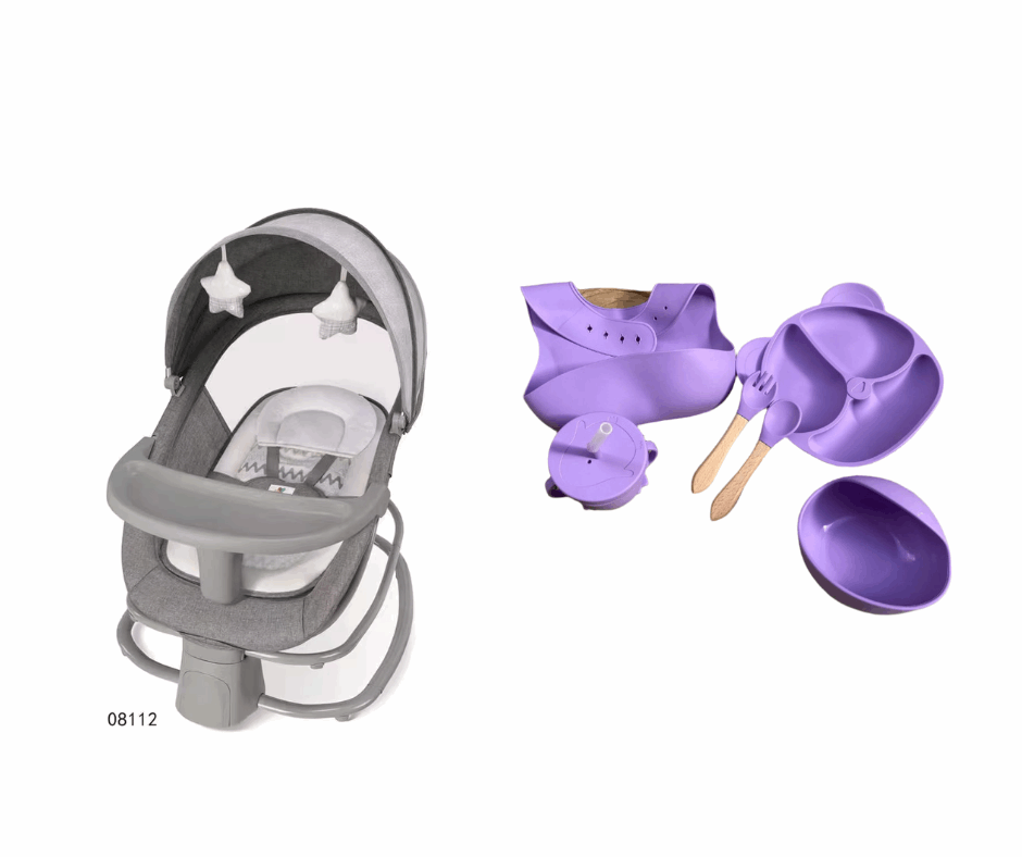 Mastela Baby Bouncer 4 in 1 & طقم سيليكون