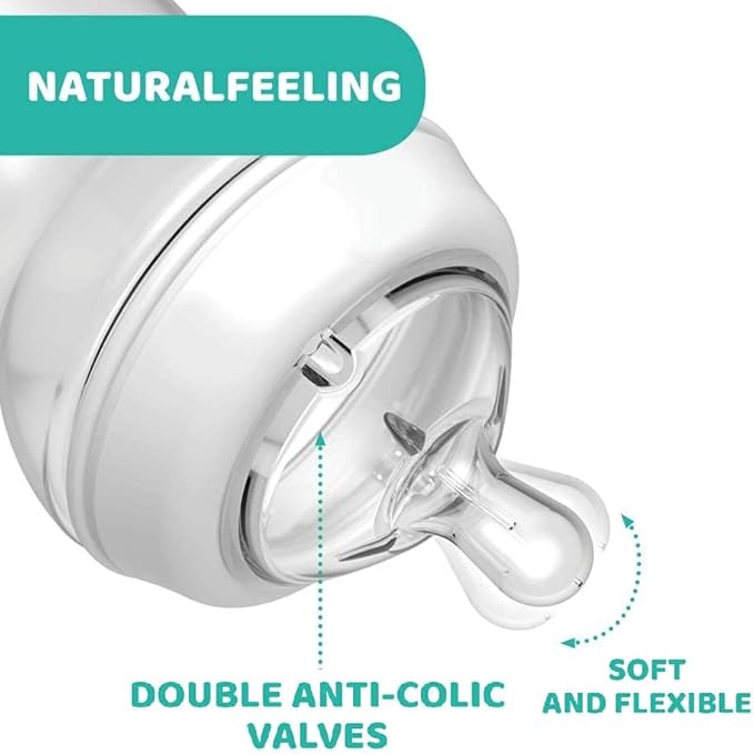 Chicco Natural Feeling Teat 4m+ Adjustable Flow 2 pcs | حلمة رضاعة شيكو ناتشورال فيلينج بتدفق قابل للتعديل عمر 4 أشهر فما فوق،طعتان - Image 3