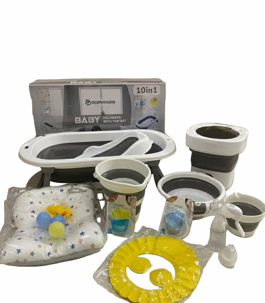 10-in-1 silicone bathtub with washing machine | بانيو ١٠*١ سيلكون ومعاه غساله