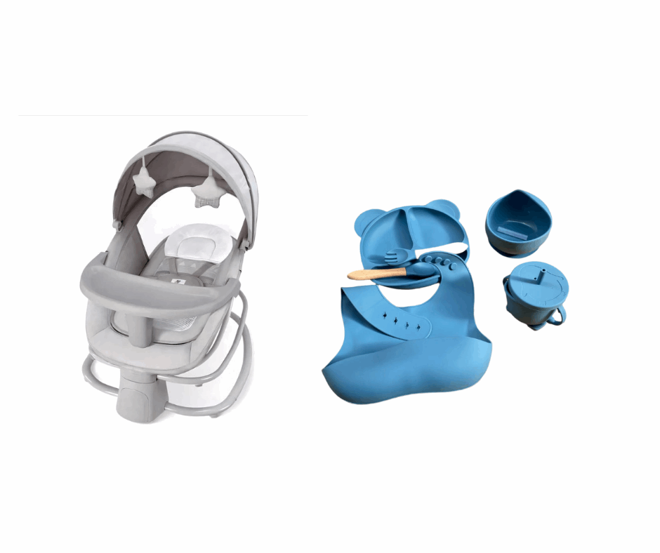 Mastela Baby Bouncer 4 in 1 & طقم سيليكون - Image 7