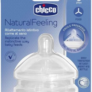 Chicco NATURAL FEELING Teat 6m+ Food Flow 2 pcs