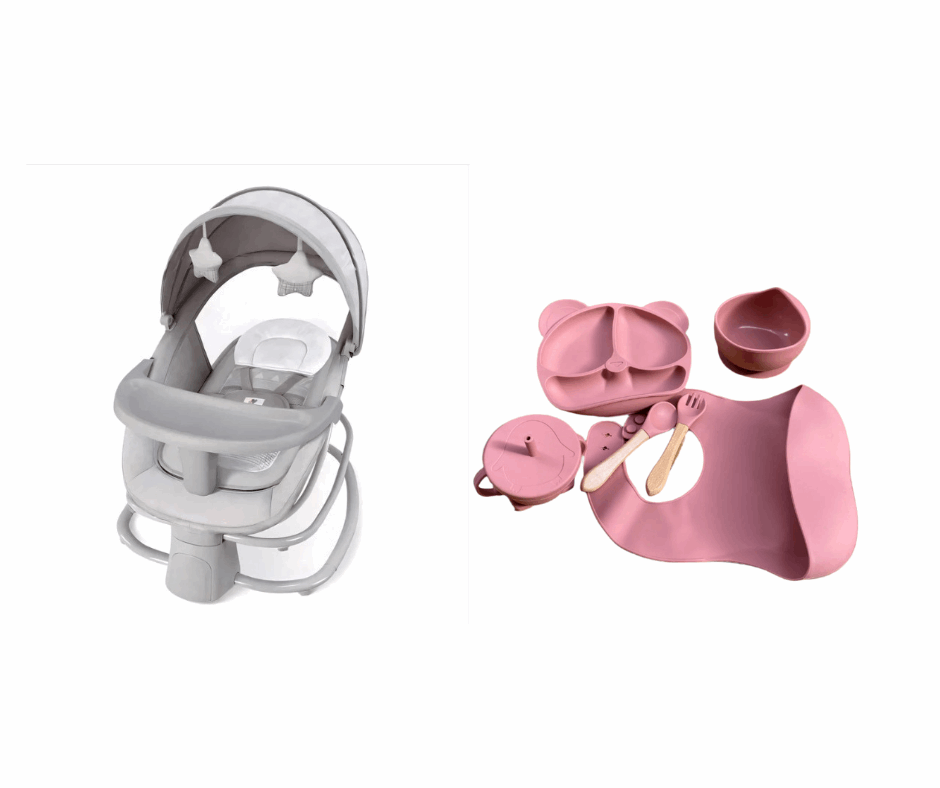 Mastela Baby Bouncer 4 in 1 & طقم سيليكون - Image 8