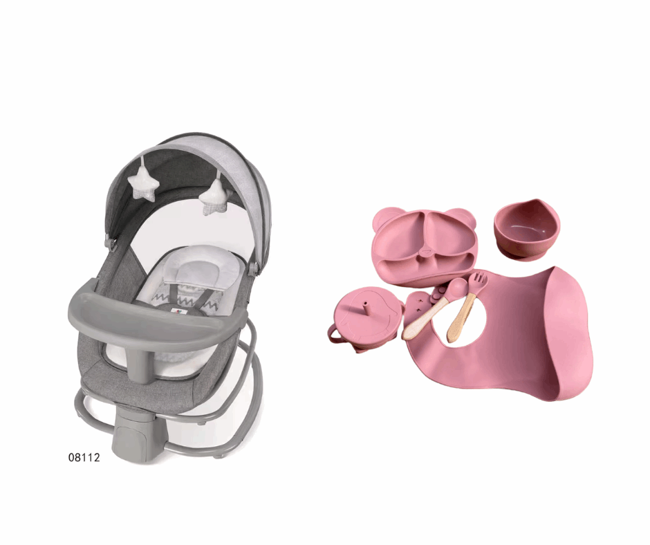 Mastela Baby Bouncer 4 in 1 & طقم سيليكون - Image 3
