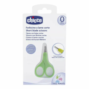 Chicco Baby Moments Short Blade Scissors - Green | مقص شيكو بيبي مومنتس شفرة قصيرة - أخضر