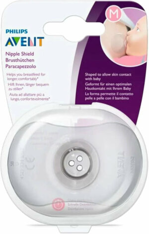 Philips_Avent_Nipple_Protectors_Medium_Size-1.jpg Philips Avent Silicone Nursing Shields – 2 Pack (Medium Size) - واقي رضاعة سيليكون