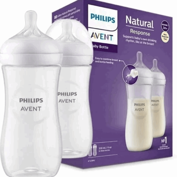 Philips Avent Natural Response Bottle (3m+) 330ml- 2 Pack