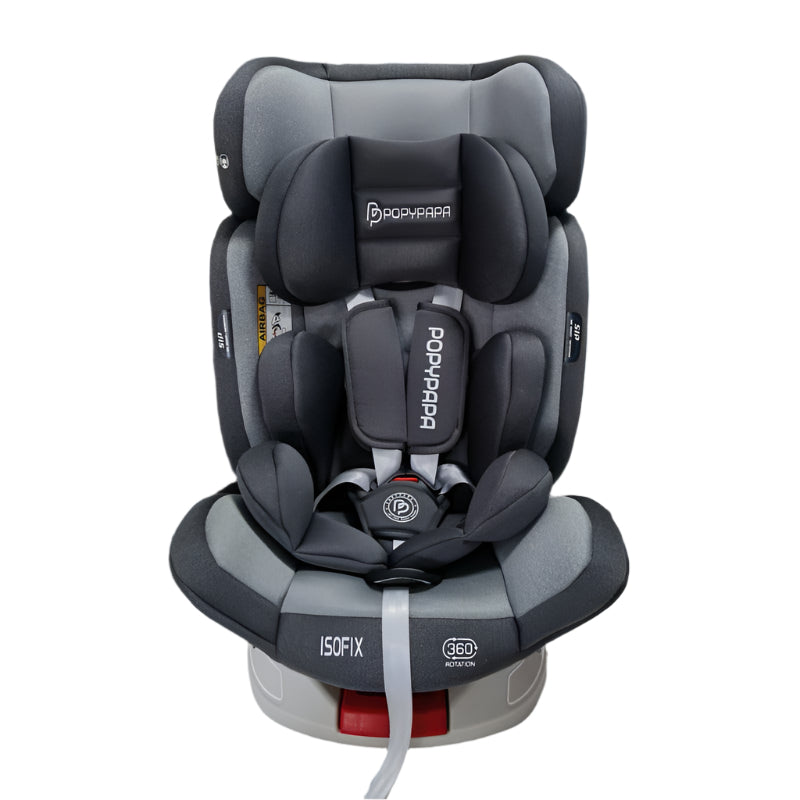 POPPYPAPA Car Seat Stage 2 & 3 Isofix 360 Degree 360A | كارسيت بوبي بابا مرحلة ثانية وثالثة ايزوفكس 360 درجة