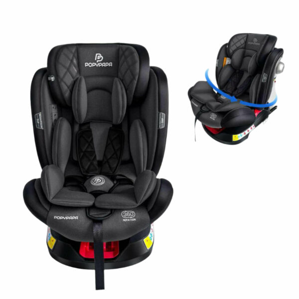 POPPYPAPA Car Seat Stage 2 & 3 Isofix 360 Degree CB836 |  كارسيت بوبي بابا مرحلة ثانية وثالثة ايزوفكس 360 درجة