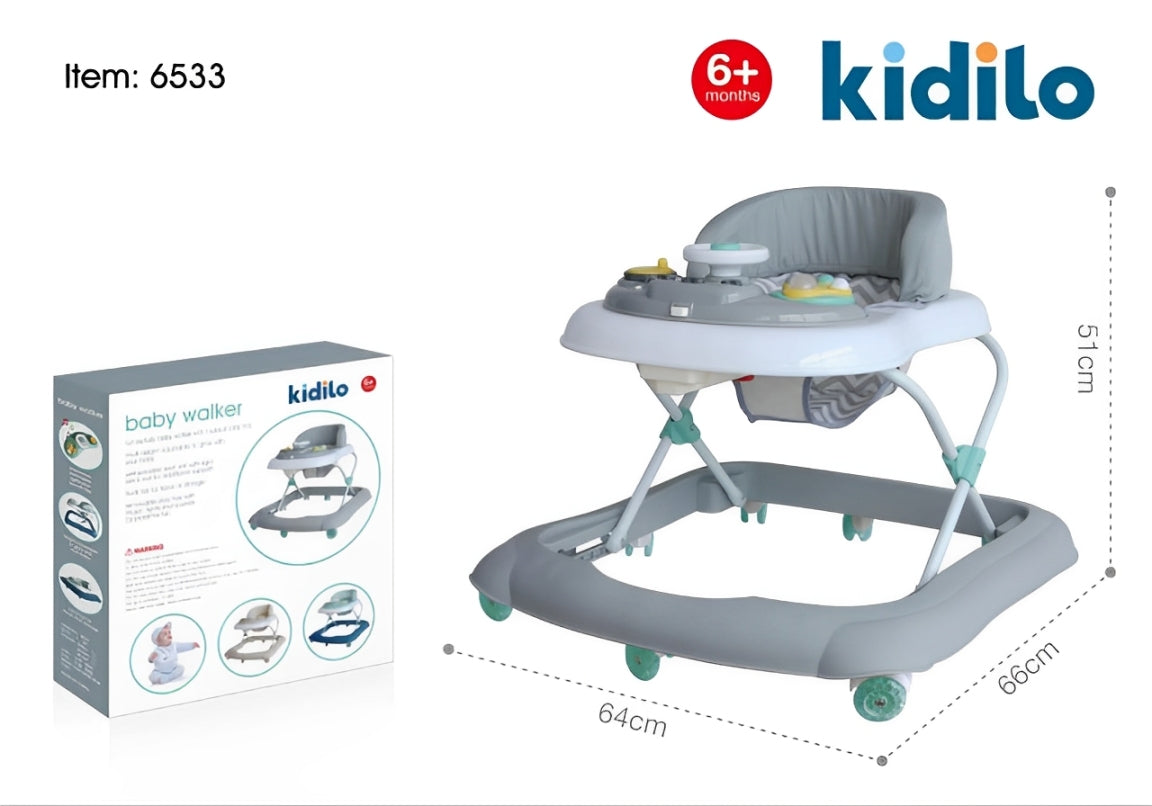Kidilo 6533 – Baby Activity Walker with Toys | مشاية أطفال آمنة من كيديلو