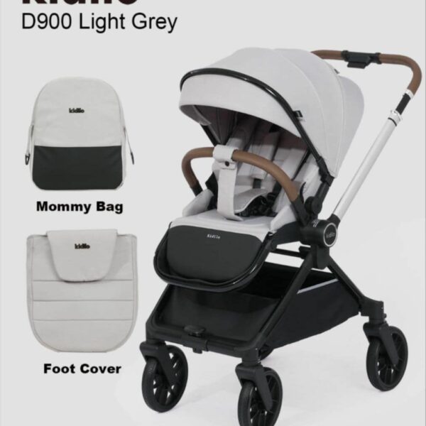 Kidilo Stroller with Mommy Bag + Foot Cover D900 | عربة أطفال من كيديلو مع حقيبة للأم وغطاء للقدمين