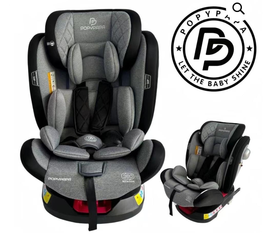 POPPYPAPA Car Seat Stage 2 & 3 Isofix 360 Degree CB836 | كارسيت بوبي بابا مرحلة ثانية وثالثة ايزوفكس 360 درجة - Image 3