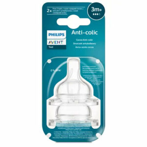 Philips Avent Anti colic Baby Teat Medium flow 3m+ ( 2 Pack)
