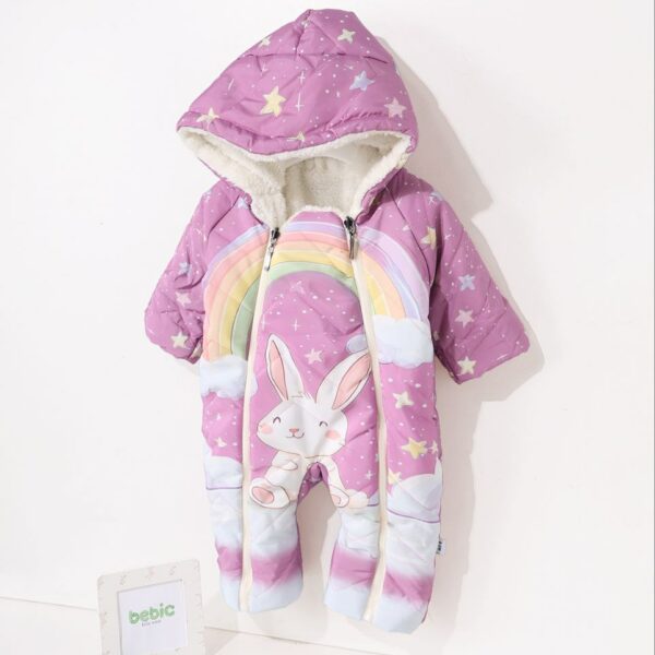 سالوبيت وتر بروف دبل فيس  ارنوبة فرو مطرز ووتر بروف مطبوع