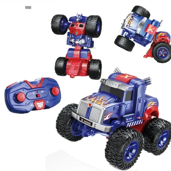 شاحنة كبيرة وروبوت.