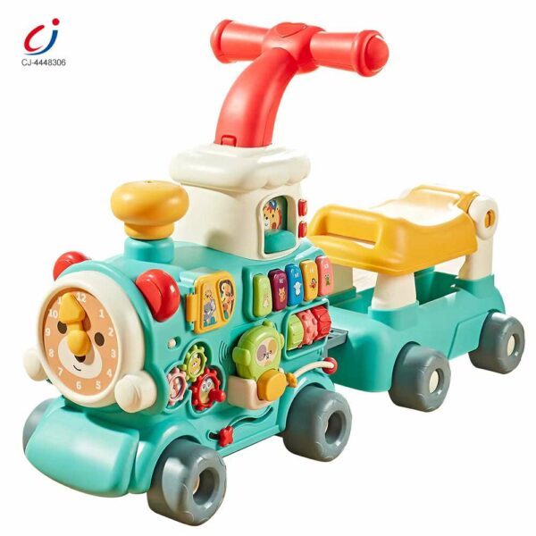5 in 1 Baby Walker Steam Ride on Train Multi-function
