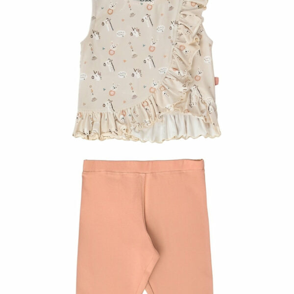 Junior Rouned Pijama Set Baby Girl - Orange