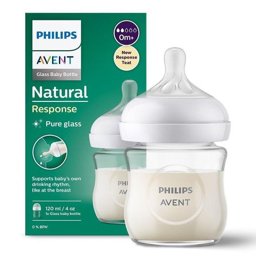 1_4.jpg Philips Avent Natural Response Bottle Glass (0M+)120ml- 1 Pack