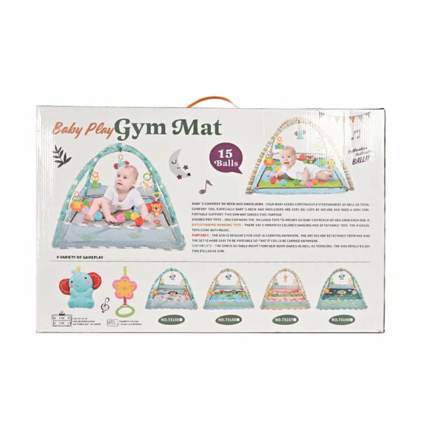 Baby Play Gym Green Owl Mat with 15 Balls Tiibaby 73158 | بساط لعب للأطفال على شكل بومة خضراء مع 15 كرة من Tiibaby