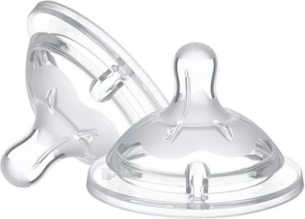 Chicco Natural Feeling Teat 4m+ Adjustable Flow 2 pcs | حلمة رضاعة شيكو ناتشورال فيلينج بتدفق قابل للتعديل عمر 4 أشهر فما فوق،طعتان