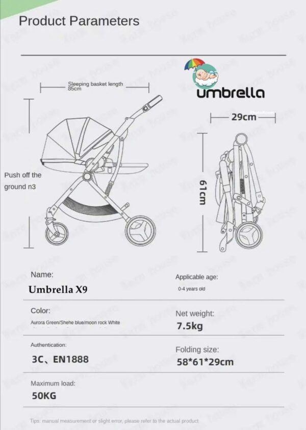 Travel system Umbrella stroller x9 + Car Seat