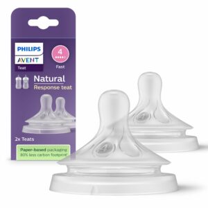 71wdG_LCkTL.jpg Philips Avent Natural Response Nipple Flow 4 (3M+) - 2 Pack