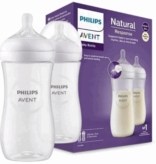 Philips Avent Natural Response Bottle  (3m+) 330ml- 2 Pack