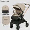 Kidilo Stroller with Mommy Bag + Foot Cover D900 | عربة أطفال من كيديلو مع حقيبة للأم وغطاء للقدمين