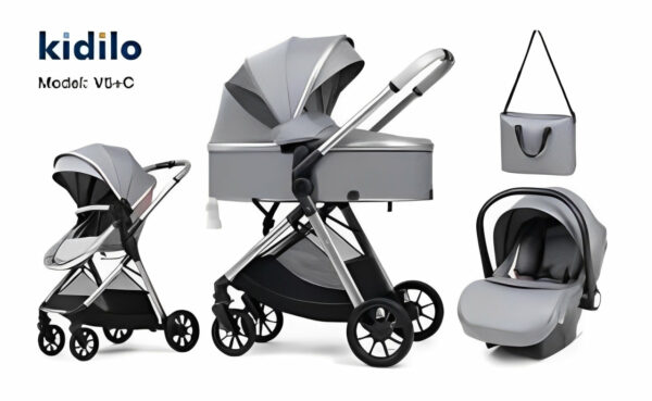 Kidilo V5+Car Seat Baby Stroller عربة الأطفال مع مقعد السيارة