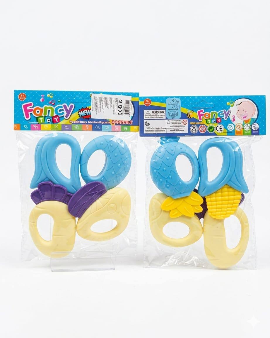 A set of teething rings 4*1 | مجموعه شخاليل عضاضه ٤*١
