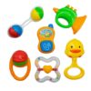 A set of shawls, telephones and teethers | مجموعه شخاليل وتليفون وعضاضه
