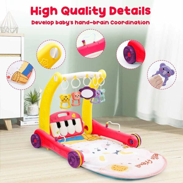 2 in 1 Multifunctional Baby Pedal Piano & Baby Walker - مشايه و بيانو