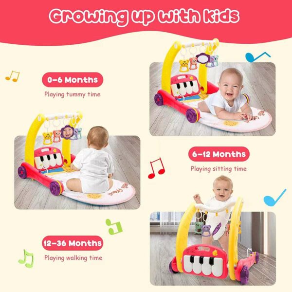 2 in 1 Multifunctional Baby Pedal Piano & Baby Walker - مشايه و بيانو