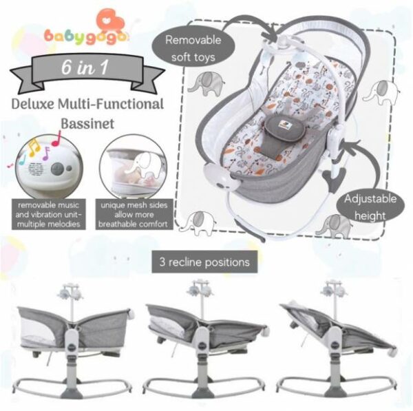 Mastela 6 in 1 Multi-Function Bassinet | سرير ماستيلا متعدد الوظائف 6 في 1